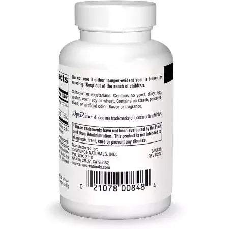 Source Naturals Optizinc 30mg Tablets