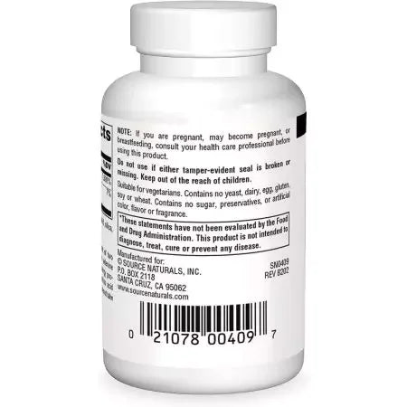 Source Naturals Vitamin B2 100mg 100 Tablets