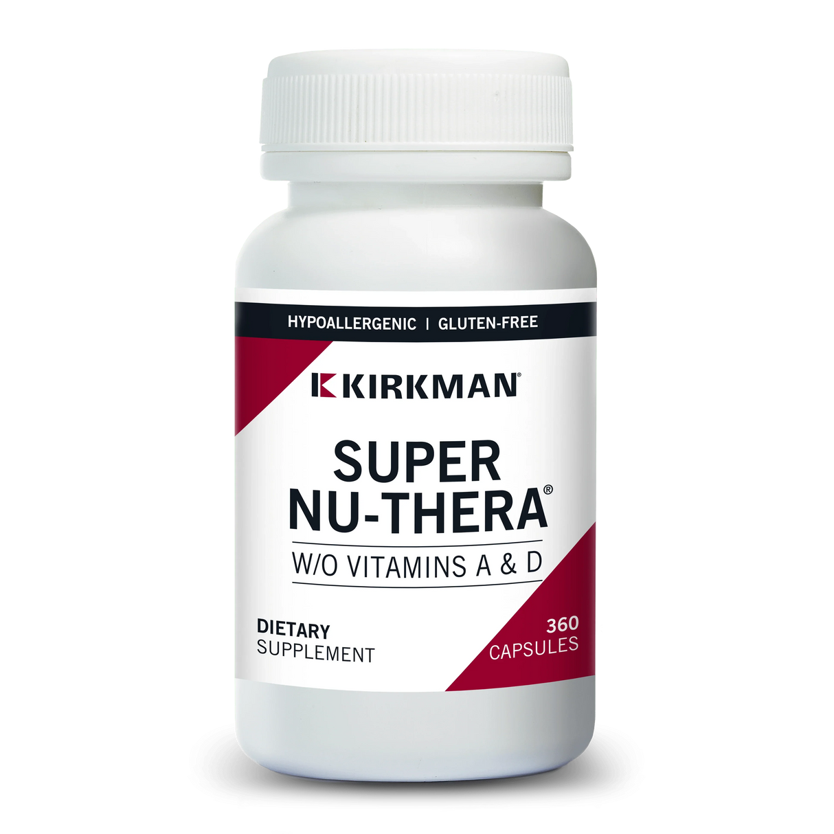 Super Nu-Thera w/o Vitamins A and D, 360 Capsules - Kirkman Laboratories - welzo