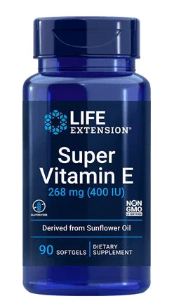 Super Vitamin E, 400 IU (268mg), 90 softgels - Life Extension - welzo