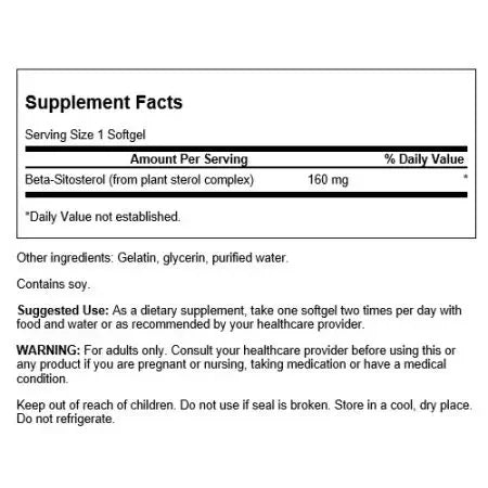 Swanson BetaSitosterol 160 mg 60 Capsules