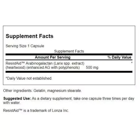 Swanson Larch Tree Arabinogalactan 500 mg 90 Capsules