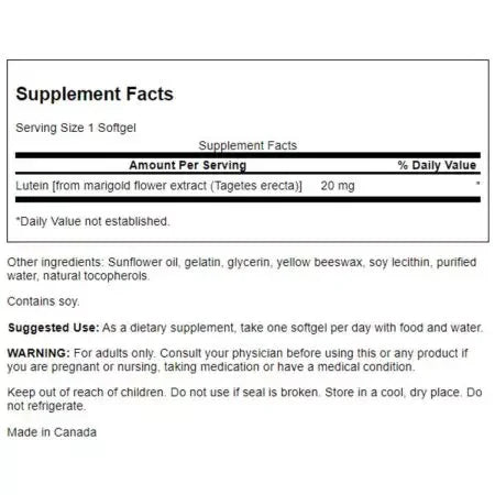 Swanson Lutein Softgels