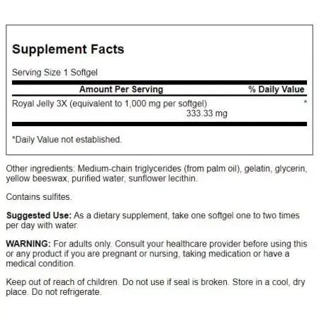 Swanson Royal Jelly 333.33 mg 100 Softgels