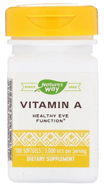 Vitamin A, 3,000 mcg - 100 Softgels - Nature's Way - welzo