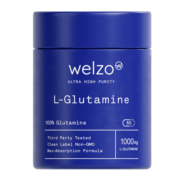 Ultra Purity L-Glutamine amino acid capsules for gut and recovery