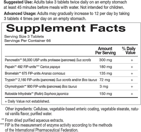 Garden of Life Wobenzym N, 200 Enteric-Coated Tablets