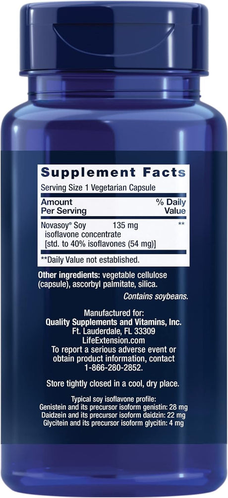 Life Extension Soy Isoflavones - 30 Vegetarian Caps