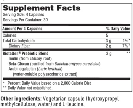 Klaire Labs - BiotaGen Prebiotic, 120 Capsules