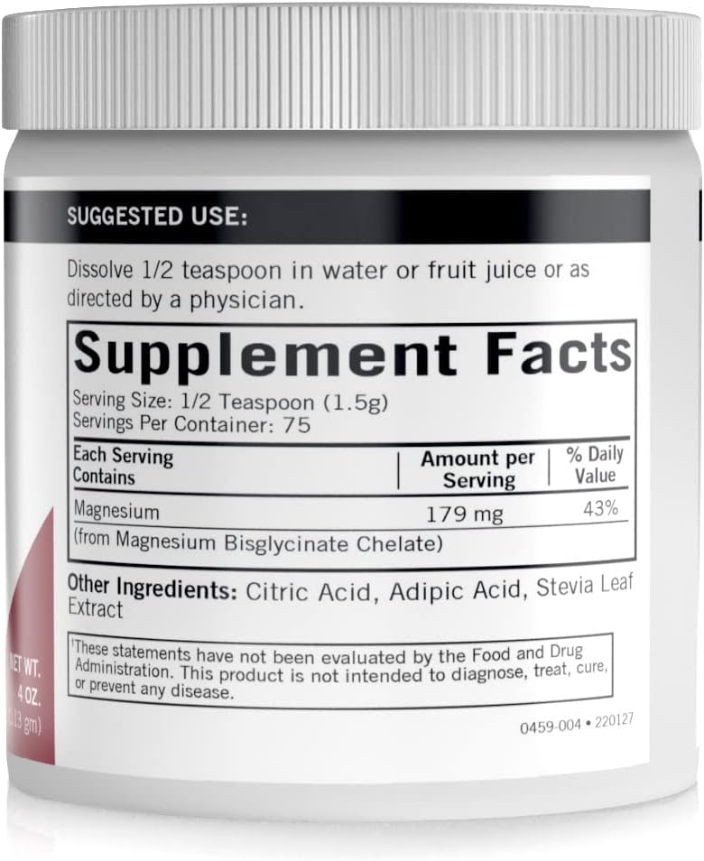 Kirkman Labs Buffered Magnesium BisGlycinate Powder (Bio-Max Series) 4oz (113g)