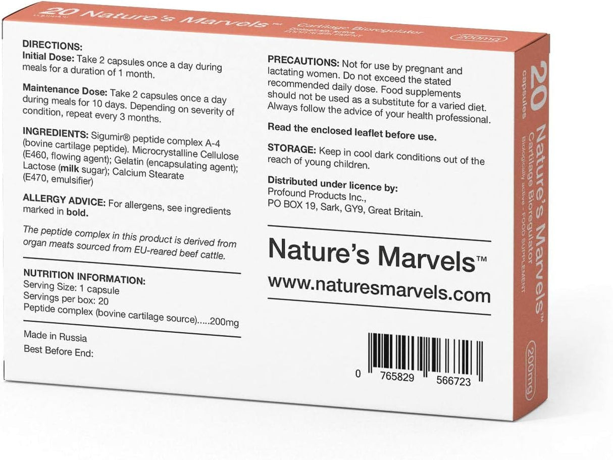 Nature's Marvels Sigumir® Peptide Cartilage Bioregulator, 20 Capsules - SOI**)