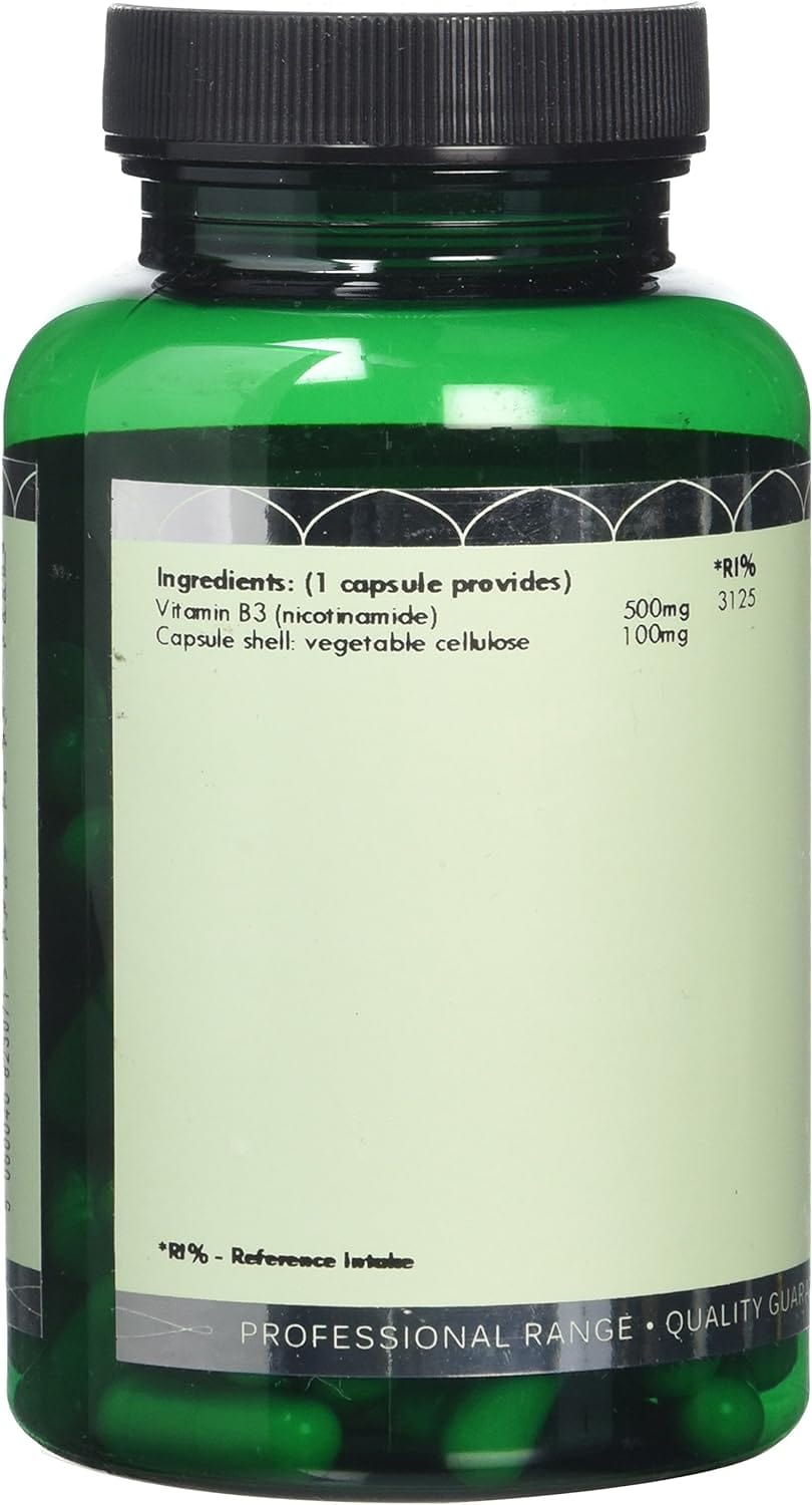 G&G Vitamins - Vitamin B3 Nicotinamide 500mg 120 Capsules