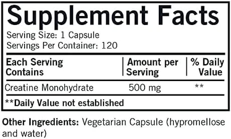 Kirkman Labs (Hypoallergenic) - Creatine 500 mg, 120 Capsules