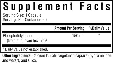 Seeking Health - Phosphatidyl Serine 150 mg, 60 Vegetarian Capsules