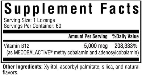 Seeking Health Active B12 / B-12 5000 Lozenge - 60 Lozenges