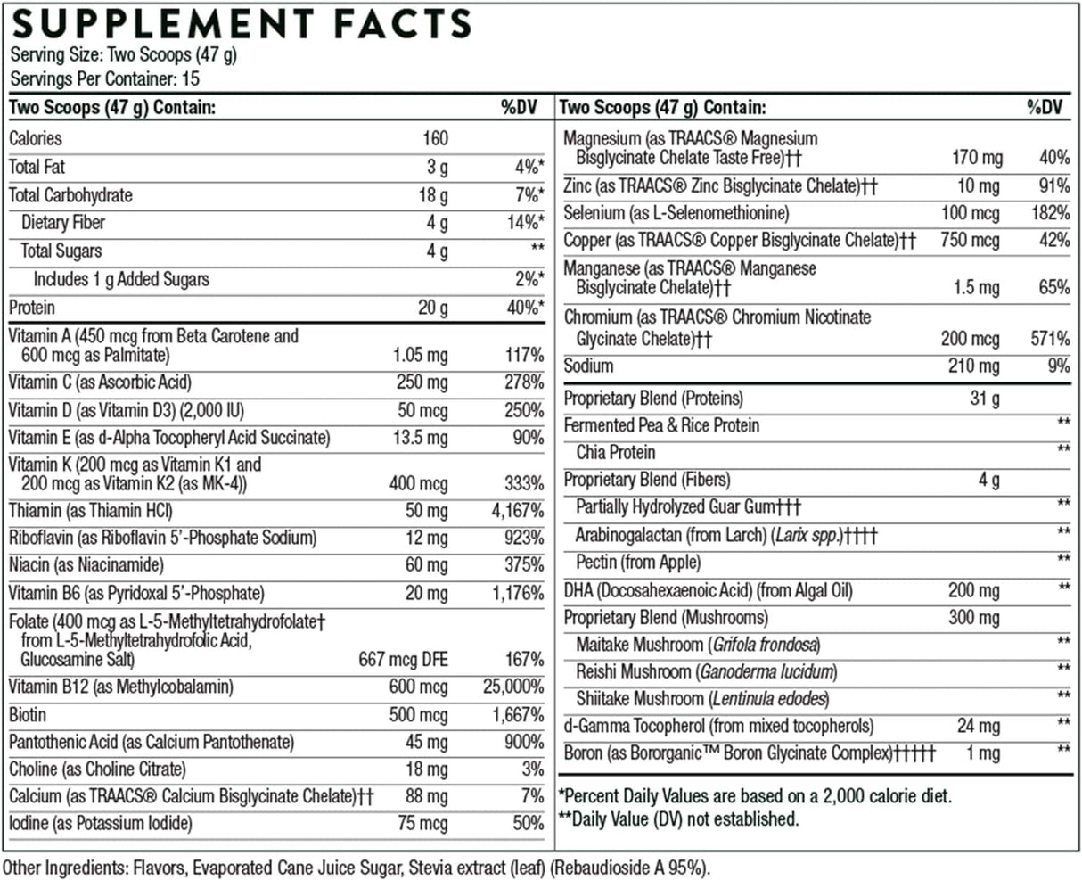 Thorne Research VeganPro Complex® (Vanilla) 705g - SOI