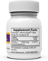 Superior Source Methylcobalamin B-12 1000 mcg, B-6 & Folic Acid - 60 MicroLingual Tablets