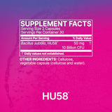 Microbiome Labs HU58 High Potency Bacillus Subtilis, 60 caps