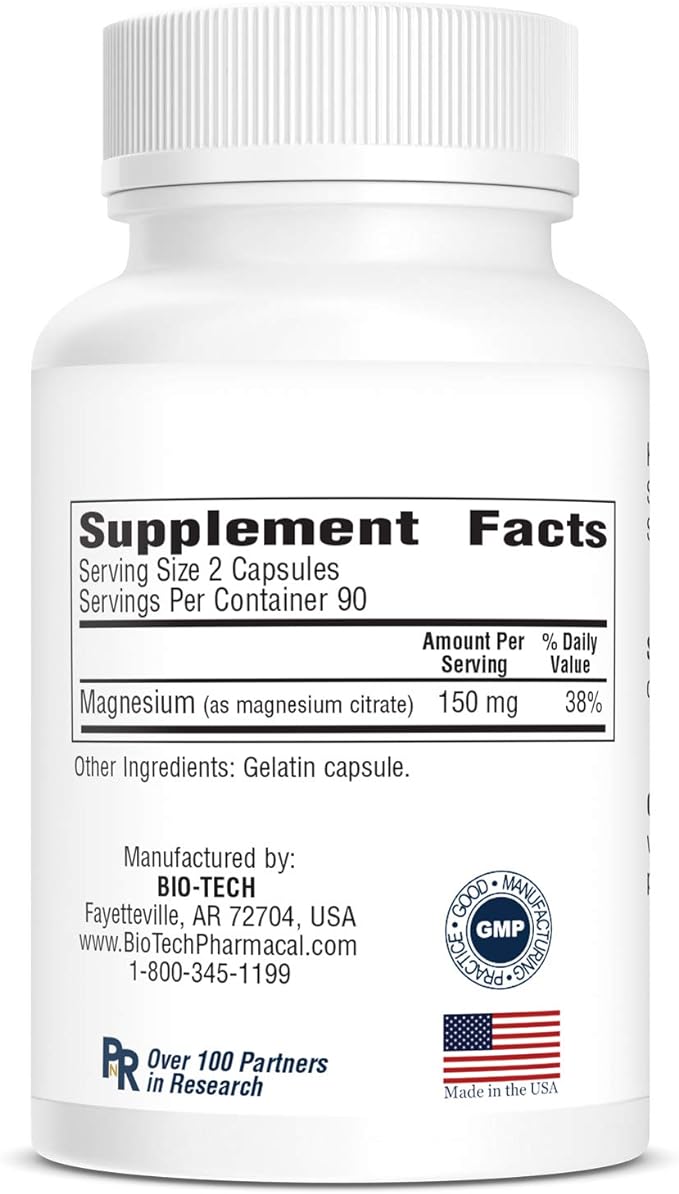 BioTech Magnesium Citrate (180 caps)