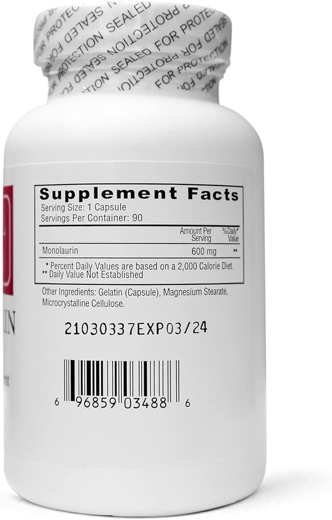 Ecological Formulas Monolaurin, 90 Capsules