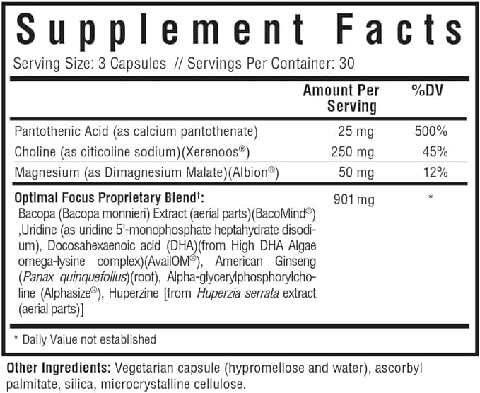 Seeking Health - Optimal Focus (90 Capsules)