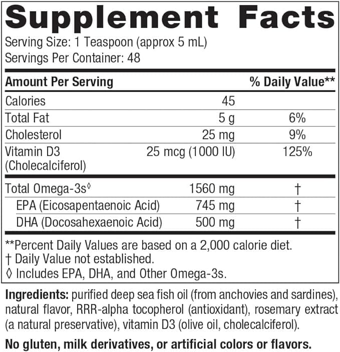 Nordic Naturals - Omega-3D (Lemon) 237 ml