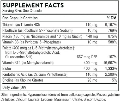 Thorne Research Basic B Complex - 60 Veg Caps