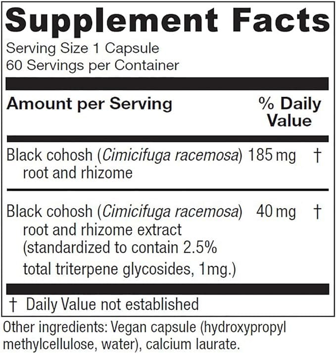 Vitanica Black Cohosh, 60 Veg Capsules