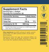 Researched Nutritionals CoQ10 Powder 400mg - 60 Softgels