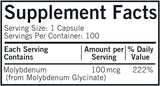 Kirkman Laboratories Molybdenum 100mcg (Hypoallergenic), 100 Capsules