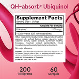 Jarrow Formulas Ubiquinol QH-Absorb 200mg, 60 Softgels