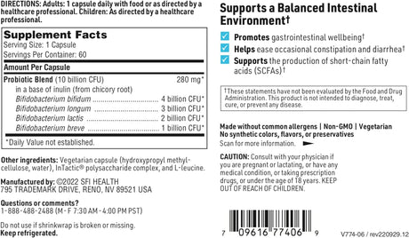 Klaire Labs Ther-Biotic Bifido (formerly Factor 4), 60 Capsules