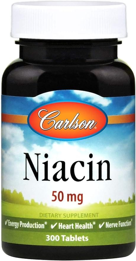 Carlson Labs Niacin 50 mg 300 Tablets