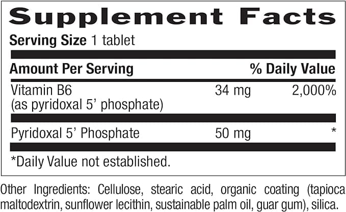 Country Life P-5-P (Pyridoxal 5' Phosphate), 50 mg, 100 Tablets