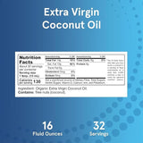 Jarrow Formulas Organic Extra Virgin Coconut Oil, Expeller Pressed, 473g