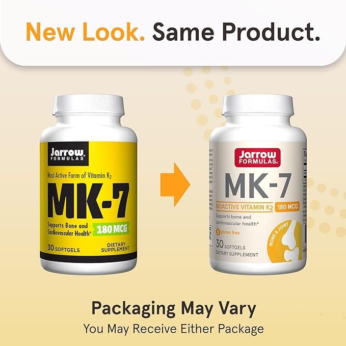 Jarrow Formulas MK-7 (Vitamin K2) 180mcg - 30 Softgels