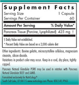 Nutricology / Allergy Research Group: Pancreas Natural Glandular Pork, 60 Veg Caps