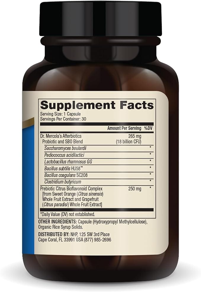 Dr Mercola Complete Afterbiotics, 180 Billion CFU - 30 Capsules