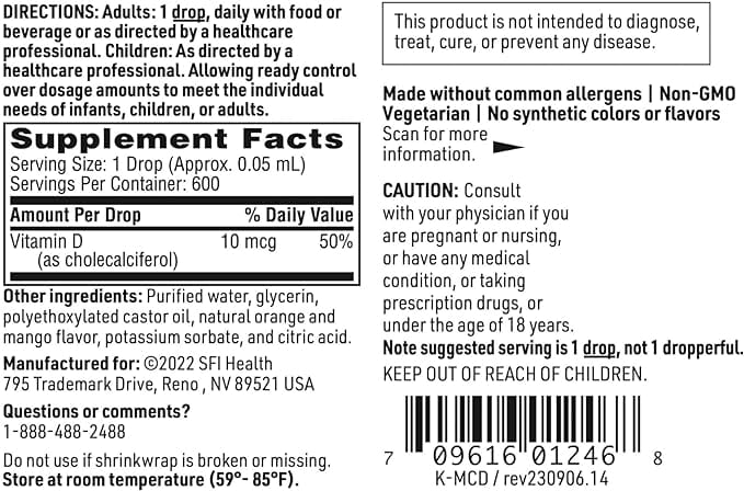 Klaire Labs Micellized Vitamin D3 400 IU, 30ml