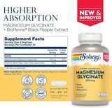 Solaray Magnesium Glycinate 350mg 120 Veggie Caps