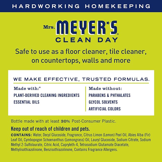 Mrs. Meyers Clean Day Multi-Surface Everyday Cleaner, Lemon Verbena Scent, 473 ml