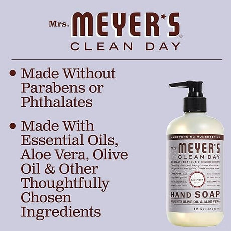 Mrs. Meyers Clean Day Liquid Hand Soap Lavender Scent 12.5 fl oz (370 ml)