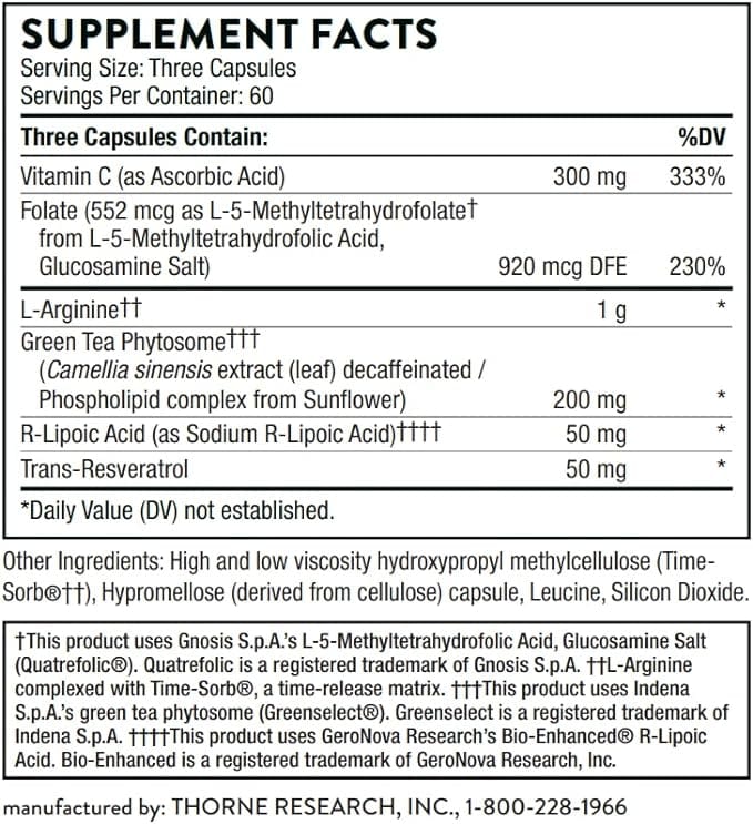 Thorne - L-Arginine Plus - 180 Capsules