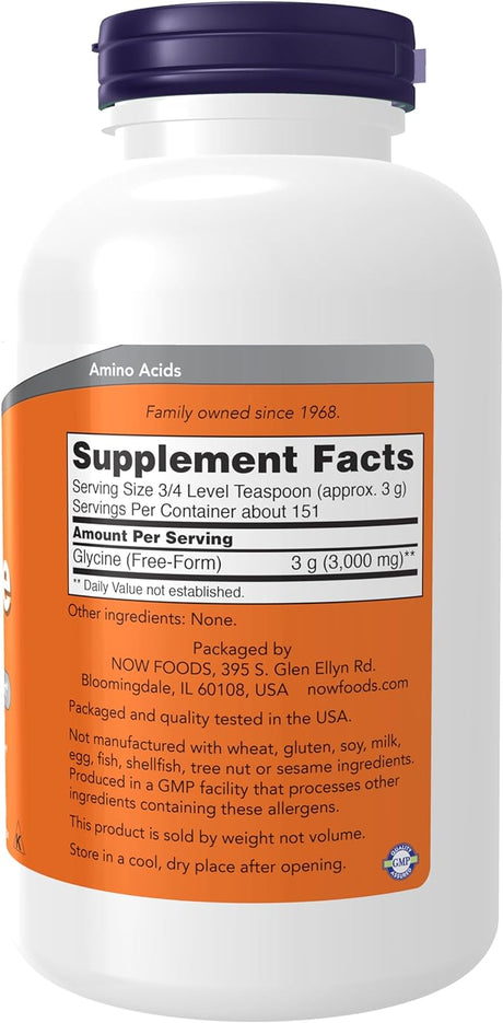 NOW Foods - Glycine 100% Pure Powder (454 g)