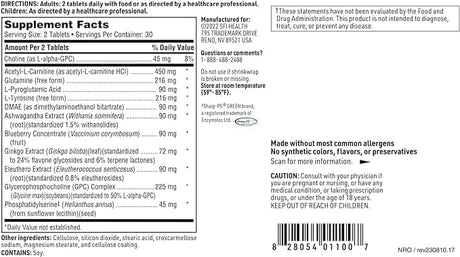 Klaire Labs NeuroThera 60 Tablets - SOI*)