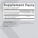 Sports Research Plant Based D3 + K2 - 60 Veggie Softgels