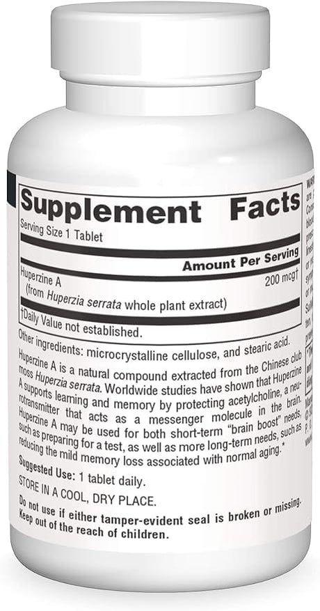 Source Naturals - Huperzine A (200mcg) - 120 Tablets