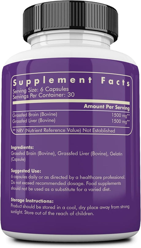 Ancestral Supplements Grass Fed Brain (180 capsules)