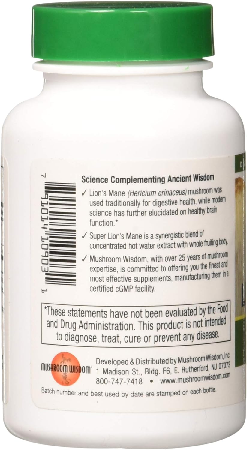 Mushroom Wisdom Super Lion's Mane, 120 Tablets