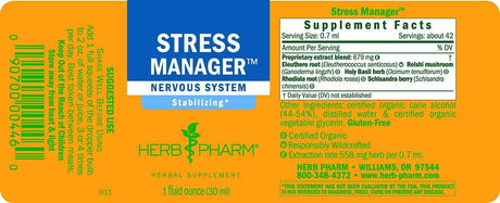 Herb Pharm Stress Manager, 1 oz